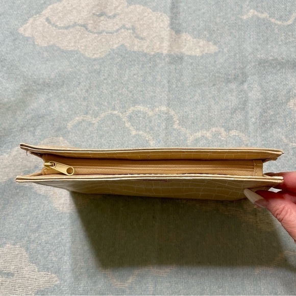 Vegan Faux Leather Makeup Cosmetic Bag Tan - Picture 3 of 9